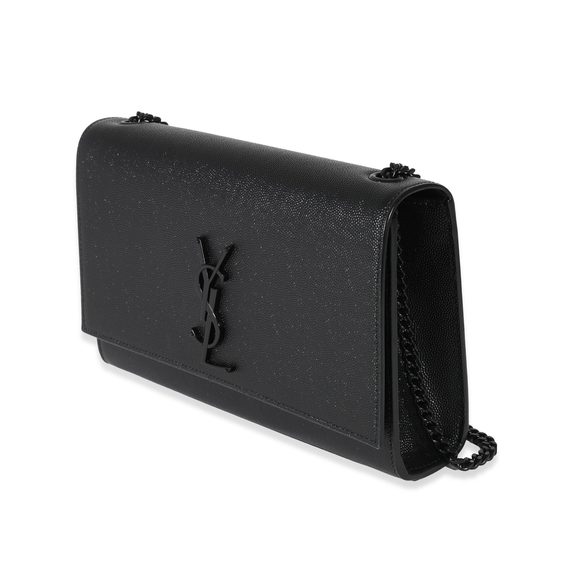 Saint Laurent Black Grain De Poudre Medium Kate Chain Bag - Picture 2 of 7